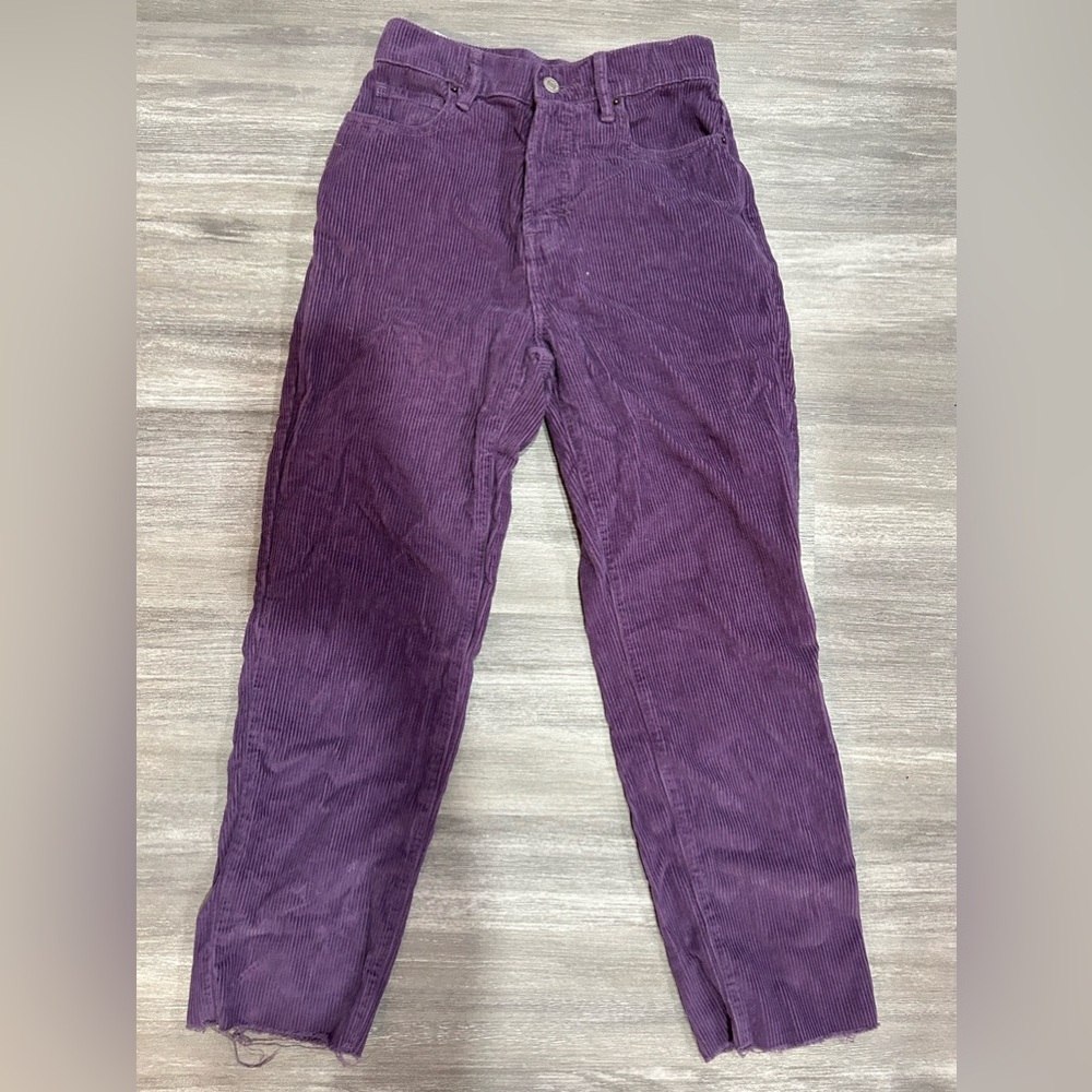 pacsun corduroy high rise straight leg jeans